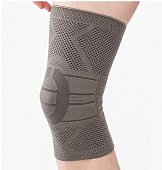 Бандаж на коленный сустав серый фиксация с силиконом Habic, обхват 40-43см размер 6, ООО Смарт Компресс
