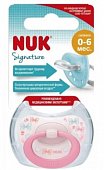 НУК (Nuk) соска-пустышка силиконовая ортодонтическая Signature 0-6 месяцев + контейнер Бабочки, MAPA GmbH